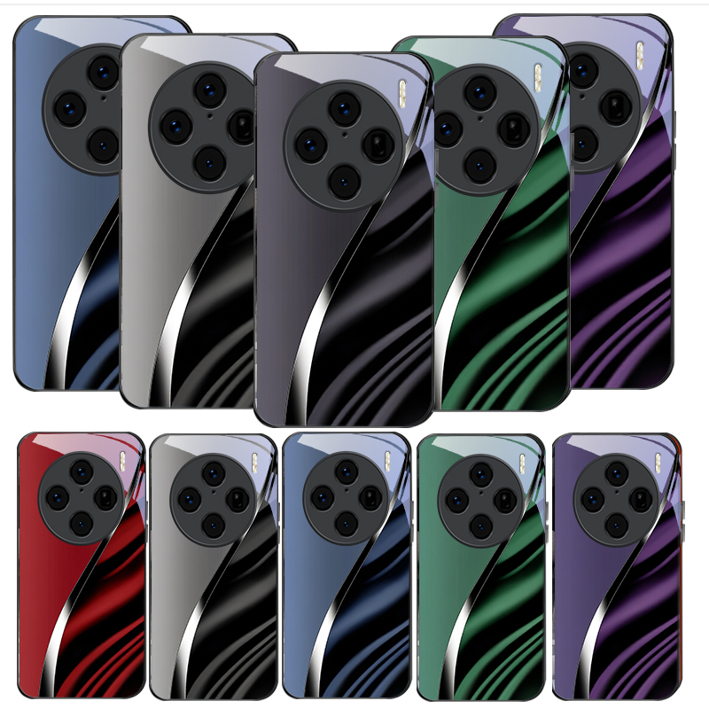 Vivo X200 - Capa de Telefone de Vidro Preto