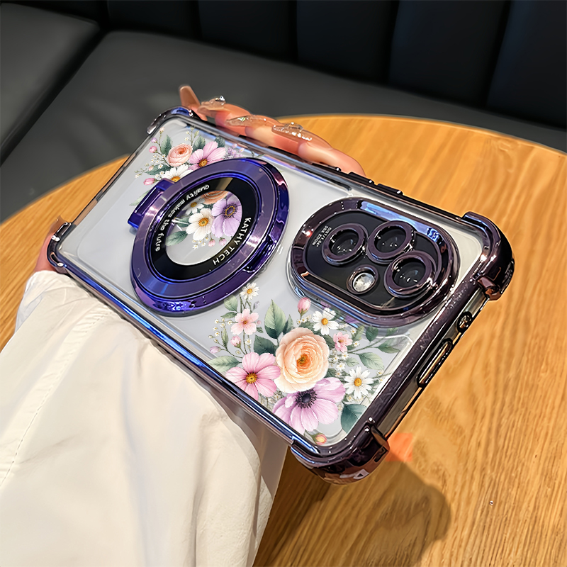 Oppo Reno 12 - Capa de Celular Rosa com Pequenas