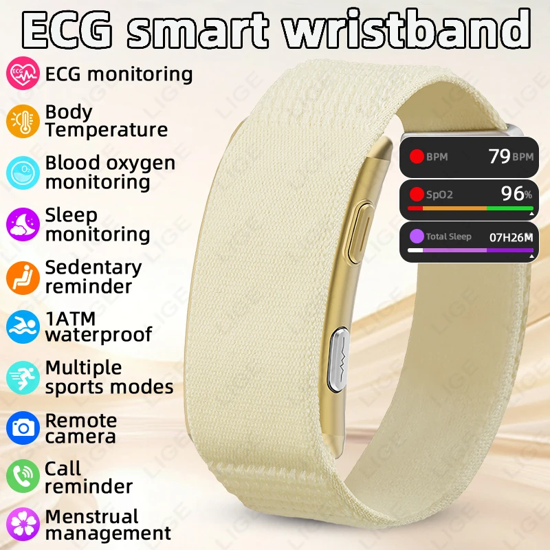 Homens relógio inteligente ecg - Fall Detection Watch avaliação e preço